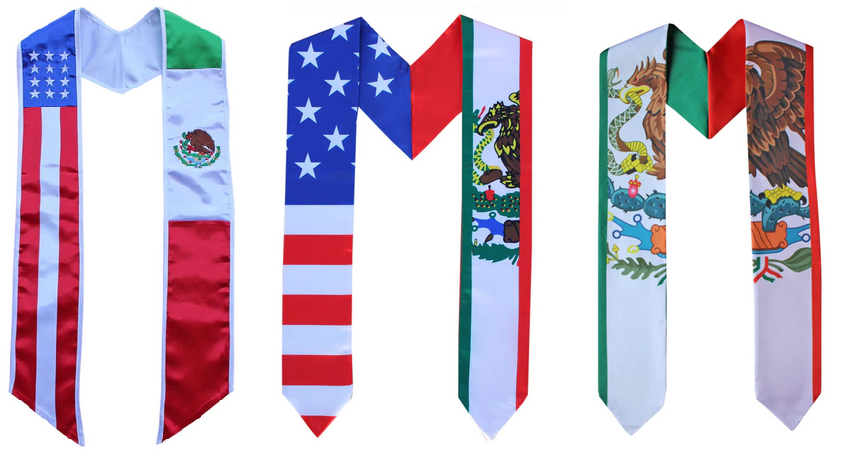Mexican Flag Graduation Sash