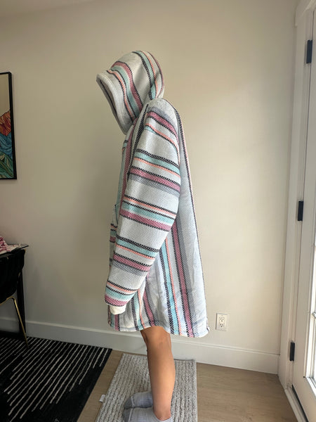Oversized Blanket Hoodie Sherpa Lined Baja - Gringo