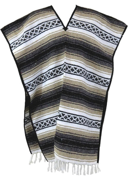 Classic Mexican Blanket Poncho