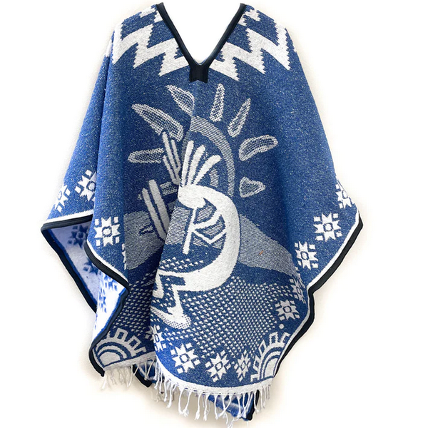 Authentic Mexican Poncho - Kokopelli Poncho
