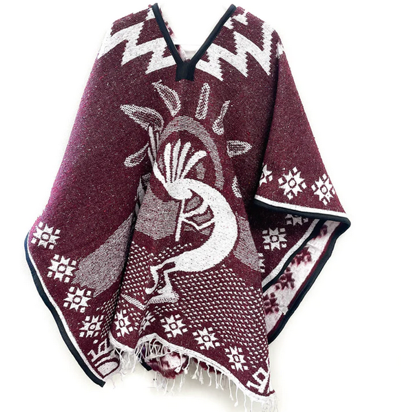 Authentic Mexican Poncho - Kokopelli Poncho