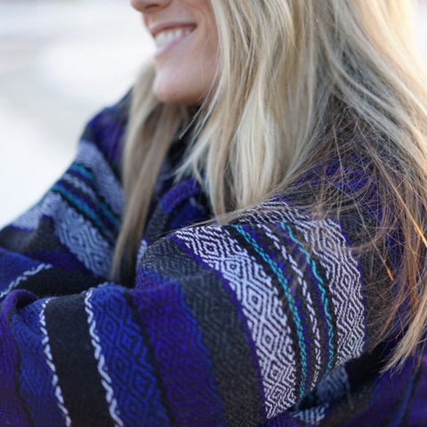 Baja Hoodie - Blue Black White