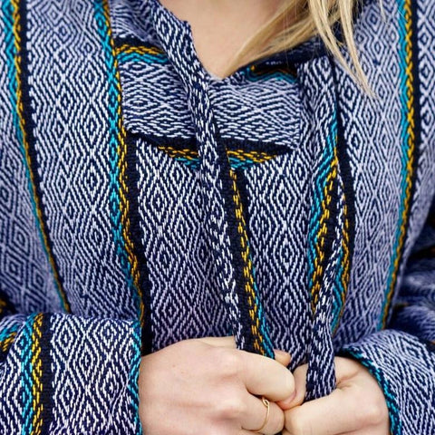 Baja Hoodie Diamond Blue/Yellow