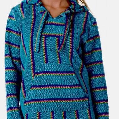 Baja Hoodie - Turquoise/Yellow